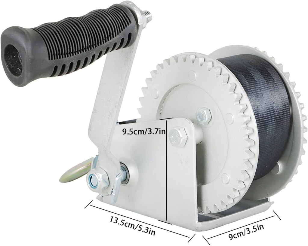 Heavy Duty Hand Winch 2000lbs Two-Way Ratchet with 20ft Strap Pack of 2 A511