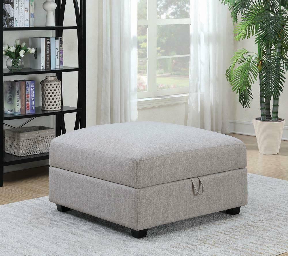 Grey Storage Ottoman M7046