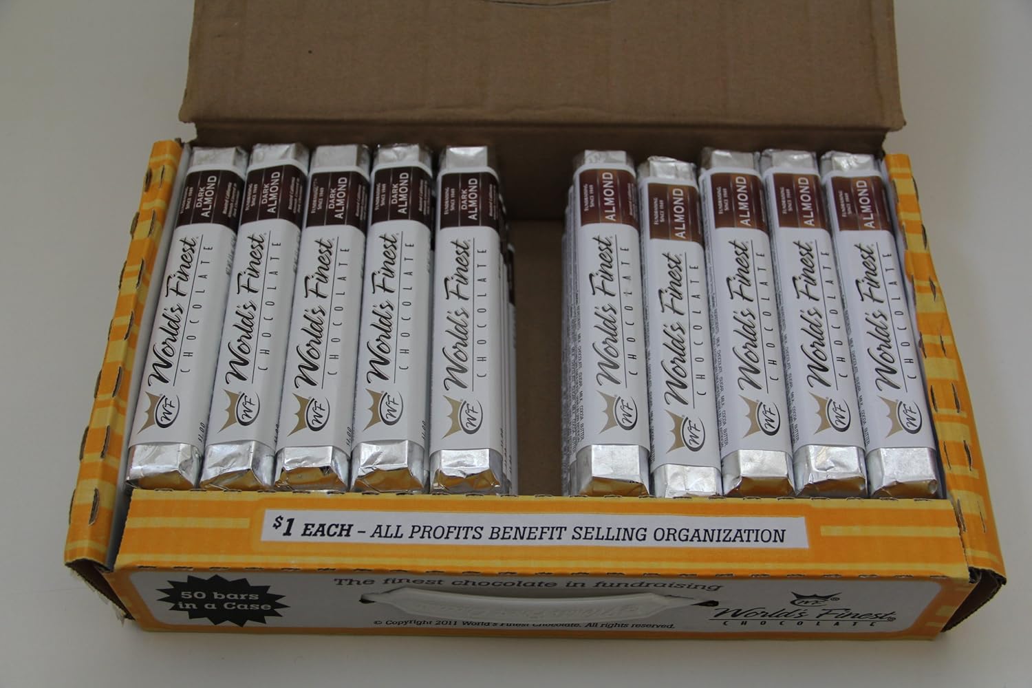 50 Bar Dark Chocolate and Milk Chocolate Almond Mixed Pack K292