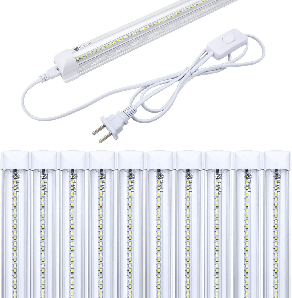 LED T5 Integrated Single Fixture, 4FT, 20W, 2200lm, 3CCT, 10 Pack B995331