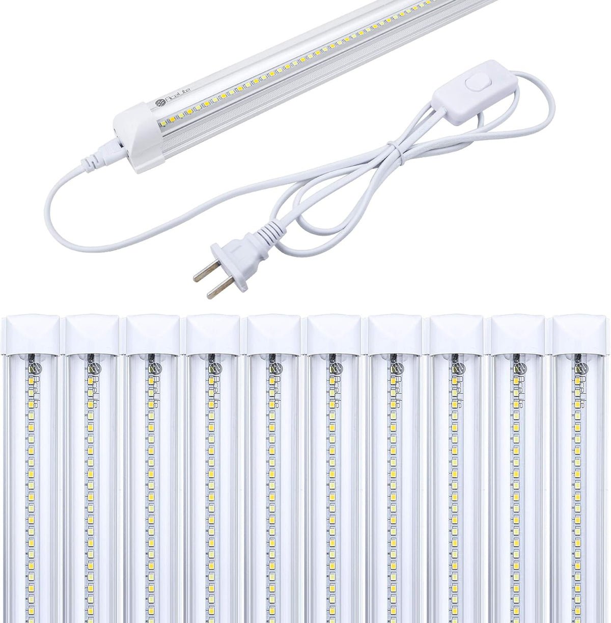 LED T5 Integrated Single Fixture, 4FT, 20W, 2200lm, 3CCT, 10 Pack B995331