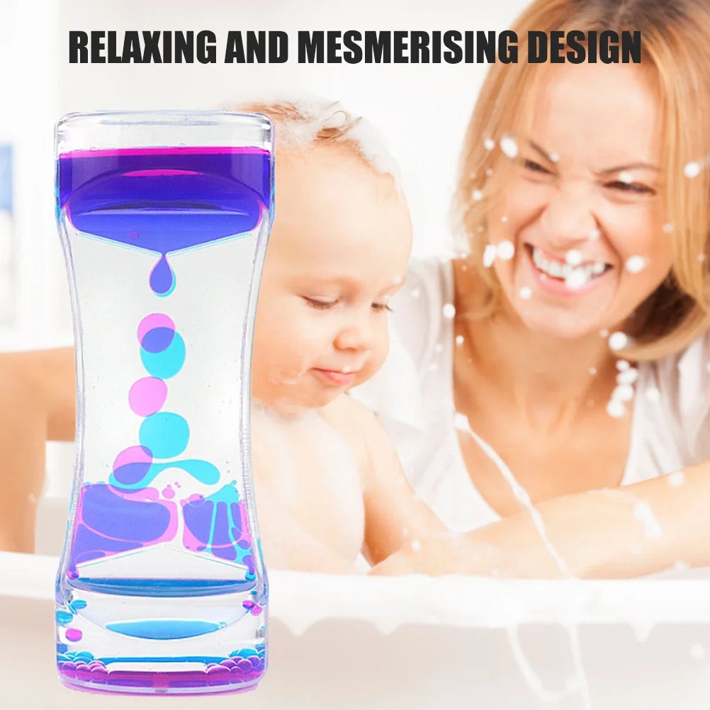 2-Pack Liquid Motion Bubbler Toy, Colorful Hourglass Timer V7859