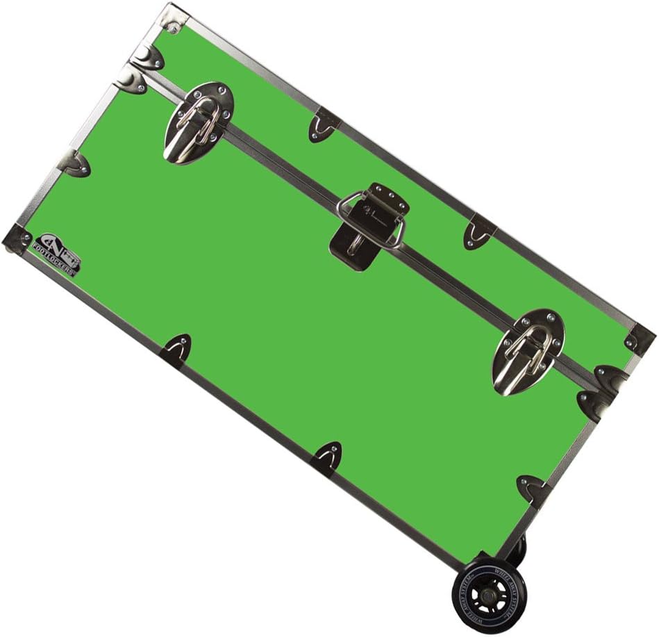Large 32 x 18 x 16.5 Inches Lockable Footlocker with Wheels T932