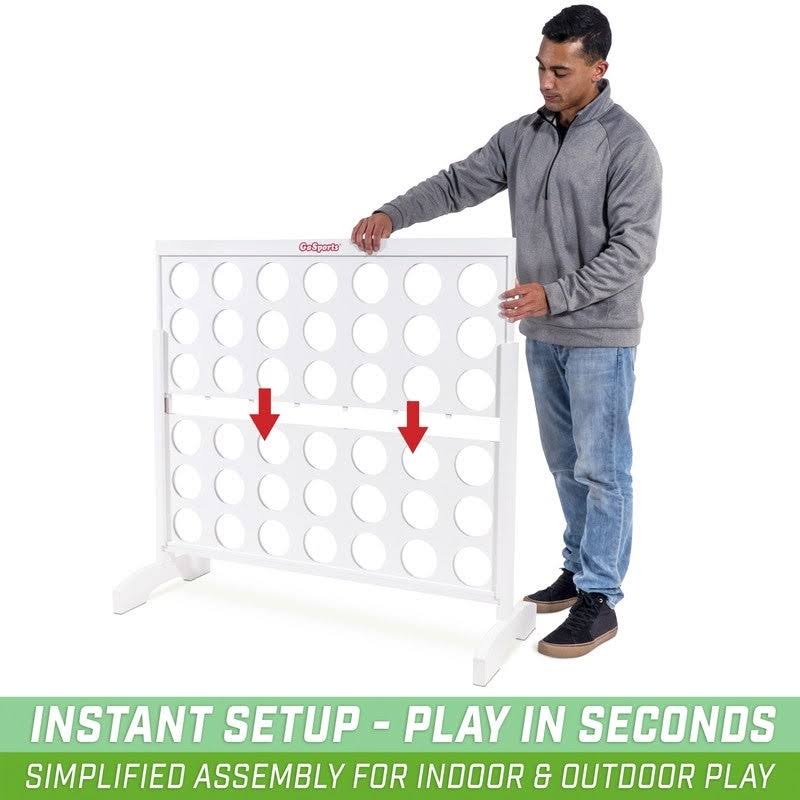 Giant Portable 4 in A Row Game White Finish with Carry Bag O5394