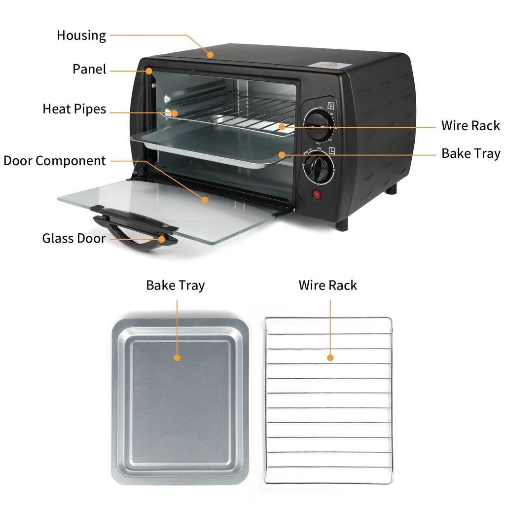 Stainless Steel Air Fryer Toaster 9 L 4-Slice F53706
