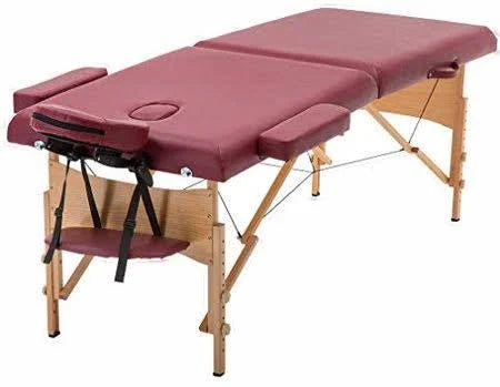 Red 73 inch Height Adjustable Folding Portable Massage Table with Carry Case Z694