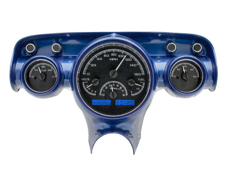 Analog Gauges System Black Alloy Blue S436825