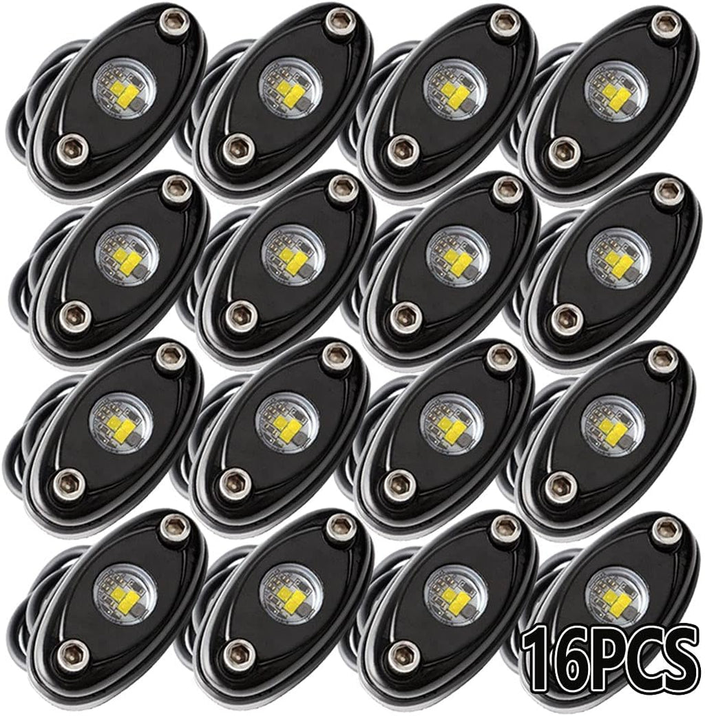 White 20PCS LED Rock Lights for Trucks Off Road Boat Car Auto ATV UTV SUV L4459