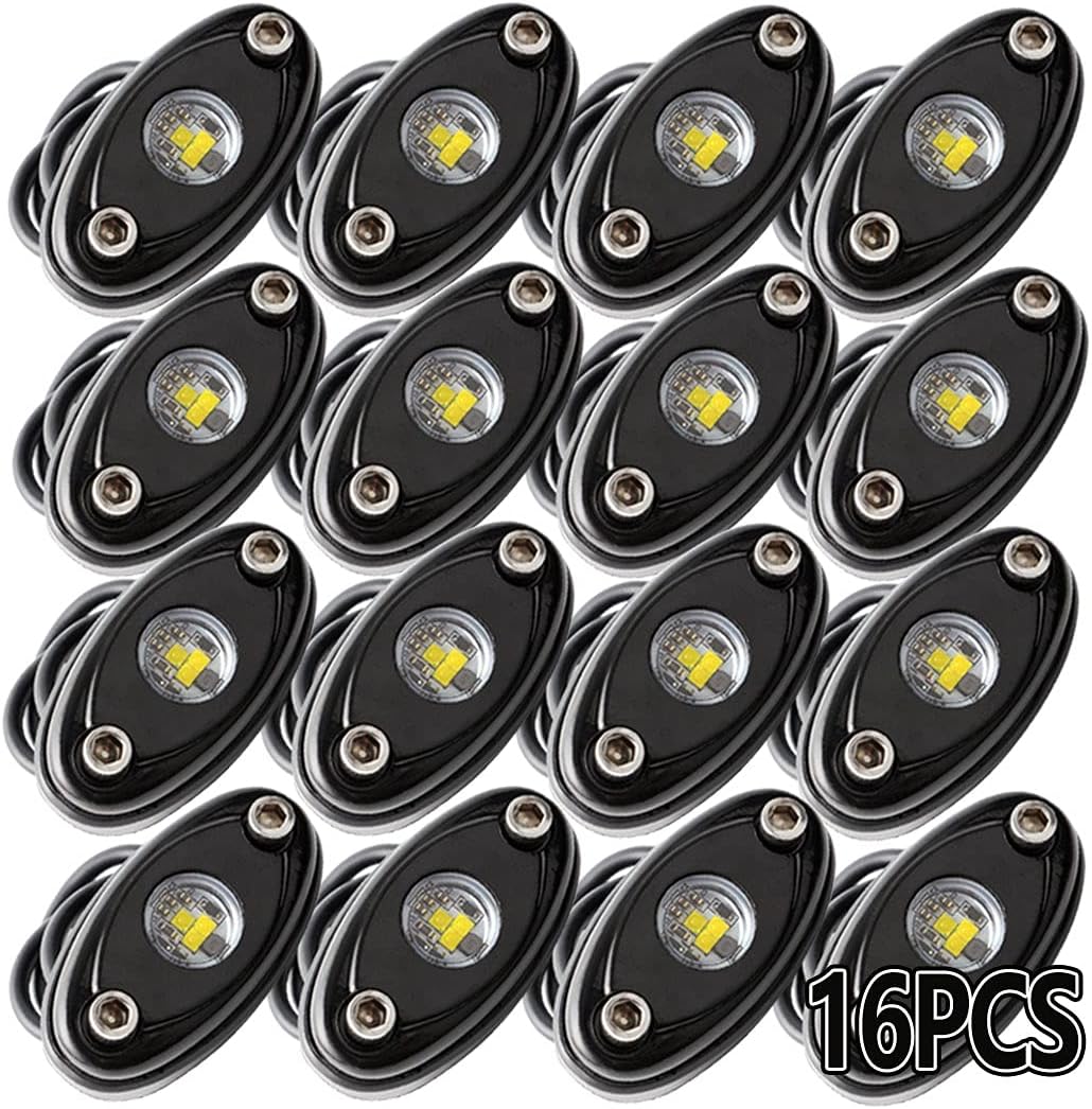 White 20PCS LED Rock Lights for Trucks Off Road Boat Car Auto ATV UTV SUV L4459