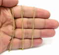 10K Solid Yellow Gold Cuban Link Curb Chain Necklace 2mm 16" 18" 20" 22" 24" 26" L980776