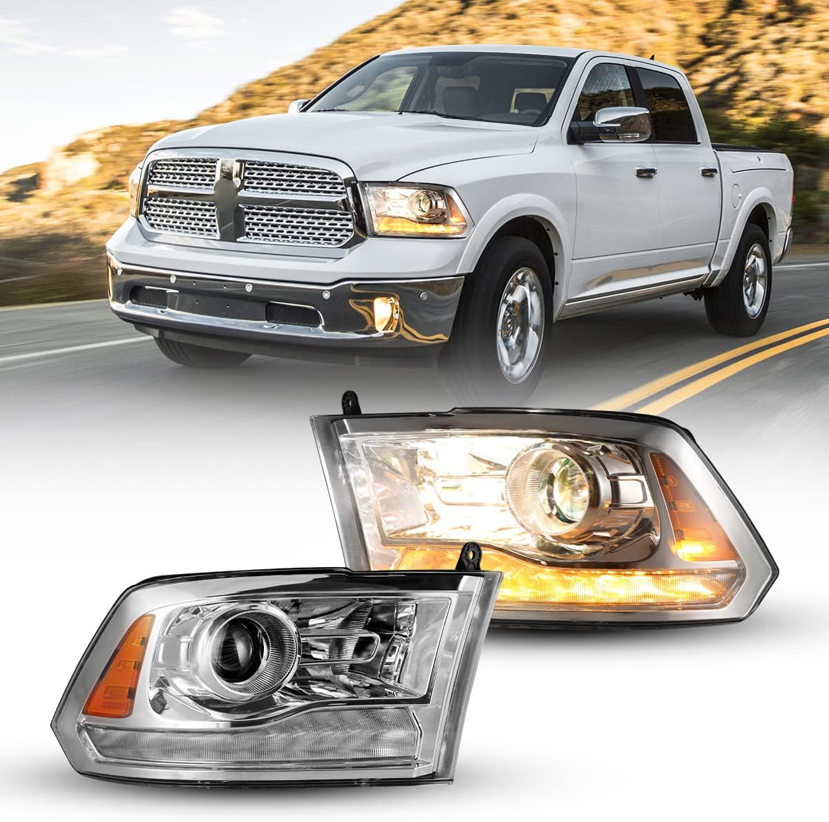 Black Housing Smoked Lens LED HID Headlight Assembly V932342