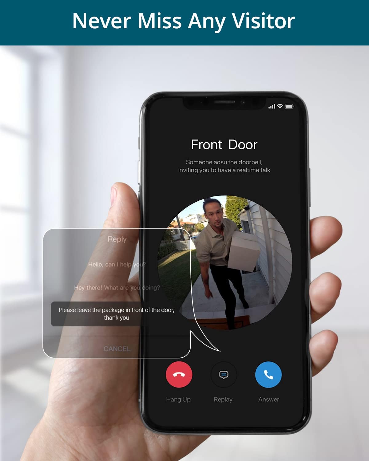 2K Wireless Battery-Powered Video Doorbell with Human Detection Y1132