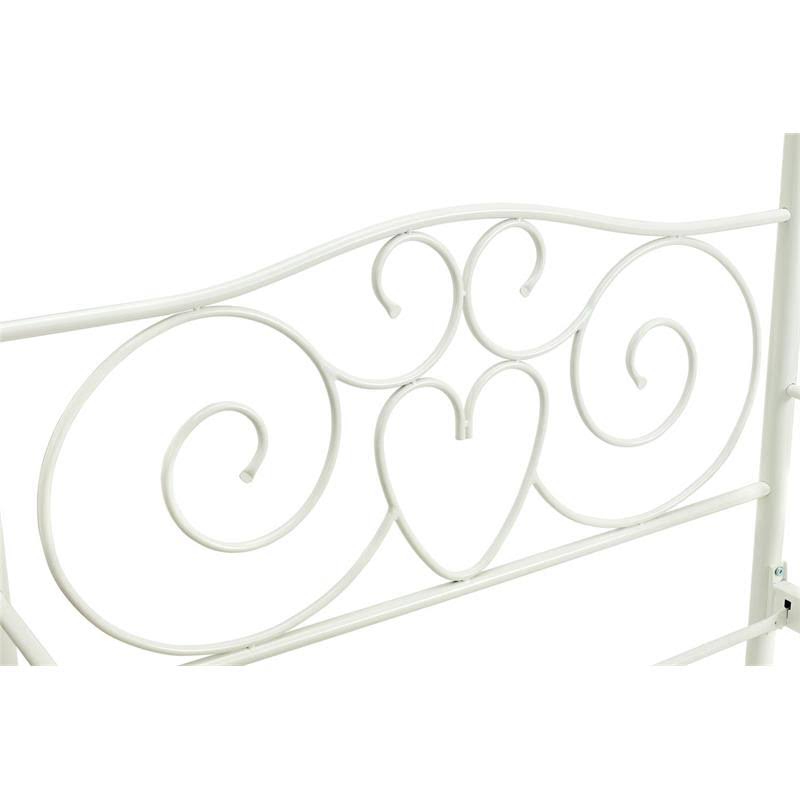 Twin Canopy Bed in White D560314