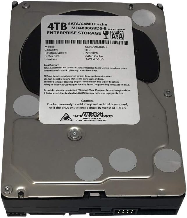 4TB 7200RPM 64MB Cache SATA 6.0Gb/s 3.5inch Internal Hard Drive Pack of 2 B7046