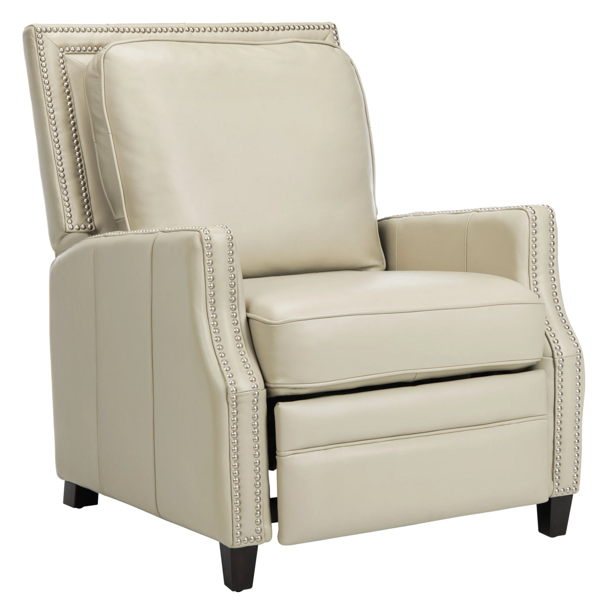 Cream Leather Recliner Q721