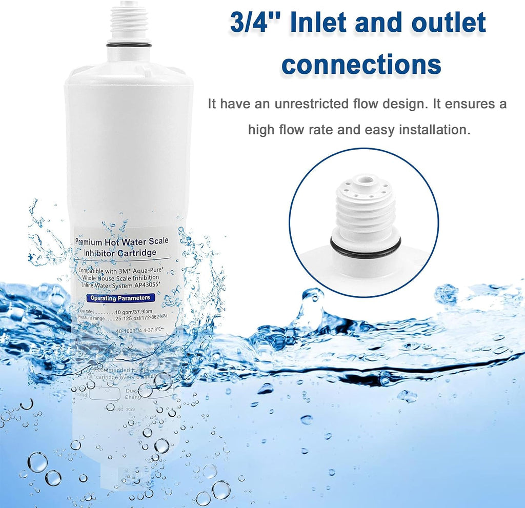 Pack of 2 Water Filter Cartridge Scale Inhibitor A8559