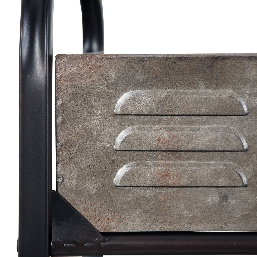 Rustic Metal Bar Cart F444665