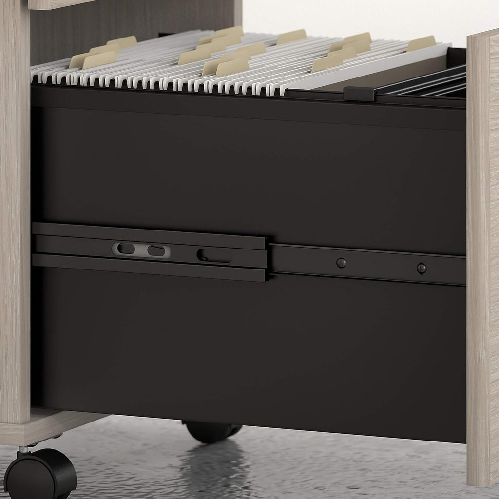2 Drawer Mobile File Cabinet, Sand Oak O379