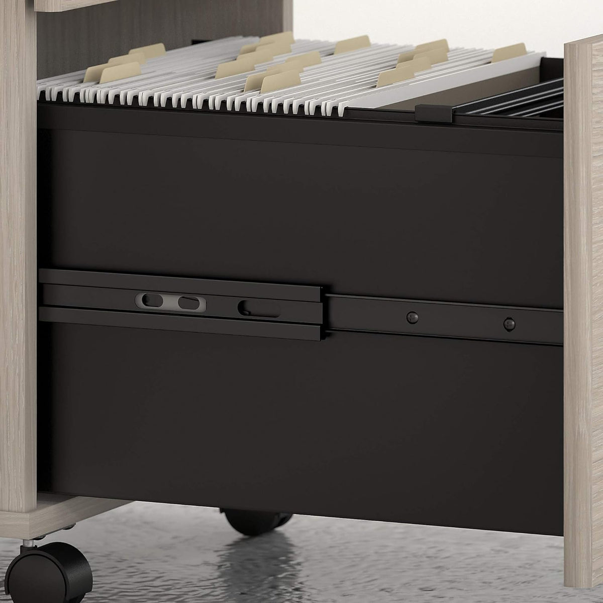 2 Drawer Mobile File Cabinet, Sand Oak O379