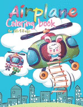 Airplane coloring book for kids 4-8 age Q8576