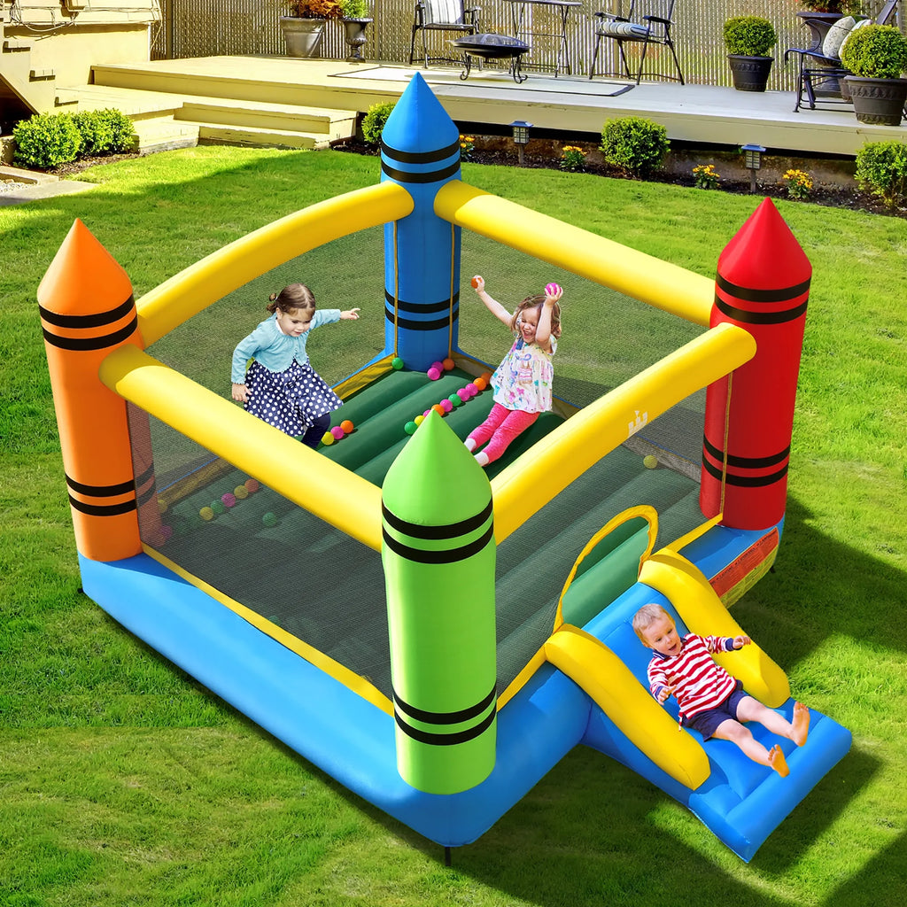 Inflatable Bounce House Jumping Castle with Slide and Ocean Balls A75380