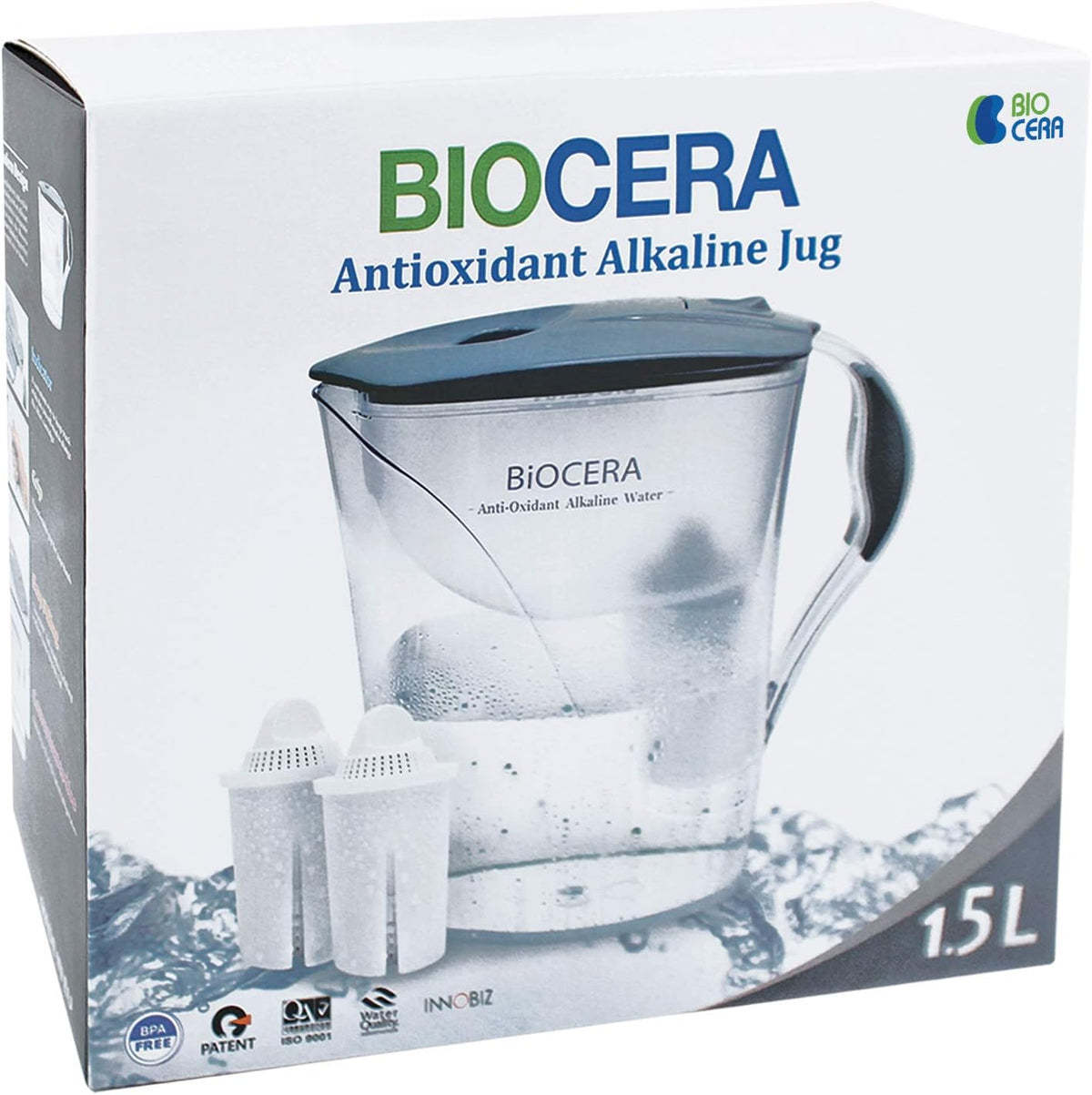 Alkaline Water Filter Pitcher with 2 Cartridges M52433