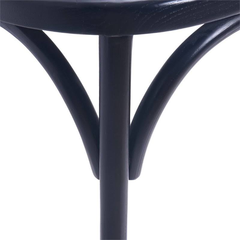 Matte Black Elm Wood Dining Chair Set of 2 B23262