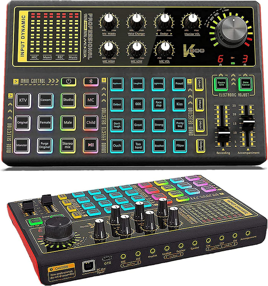 Pack of 2 Audio Interface with Audio Mixer and Live Sound Card F194360