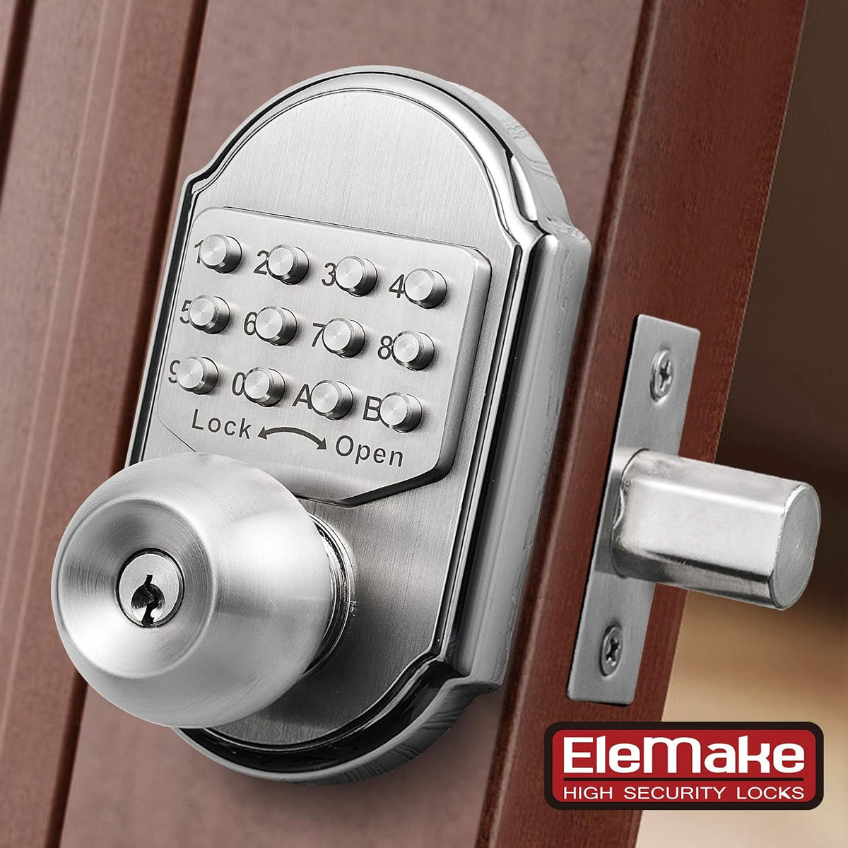 Mechanical Stainless Steel Digital Code Keypad Door Lock Deadbolt D929358