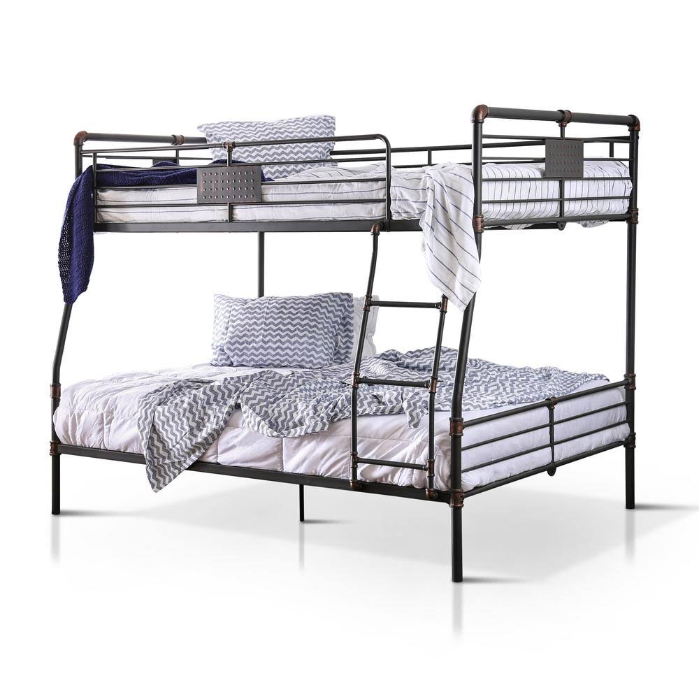 Black Full Over Queen Metal Bunk Bed F38847