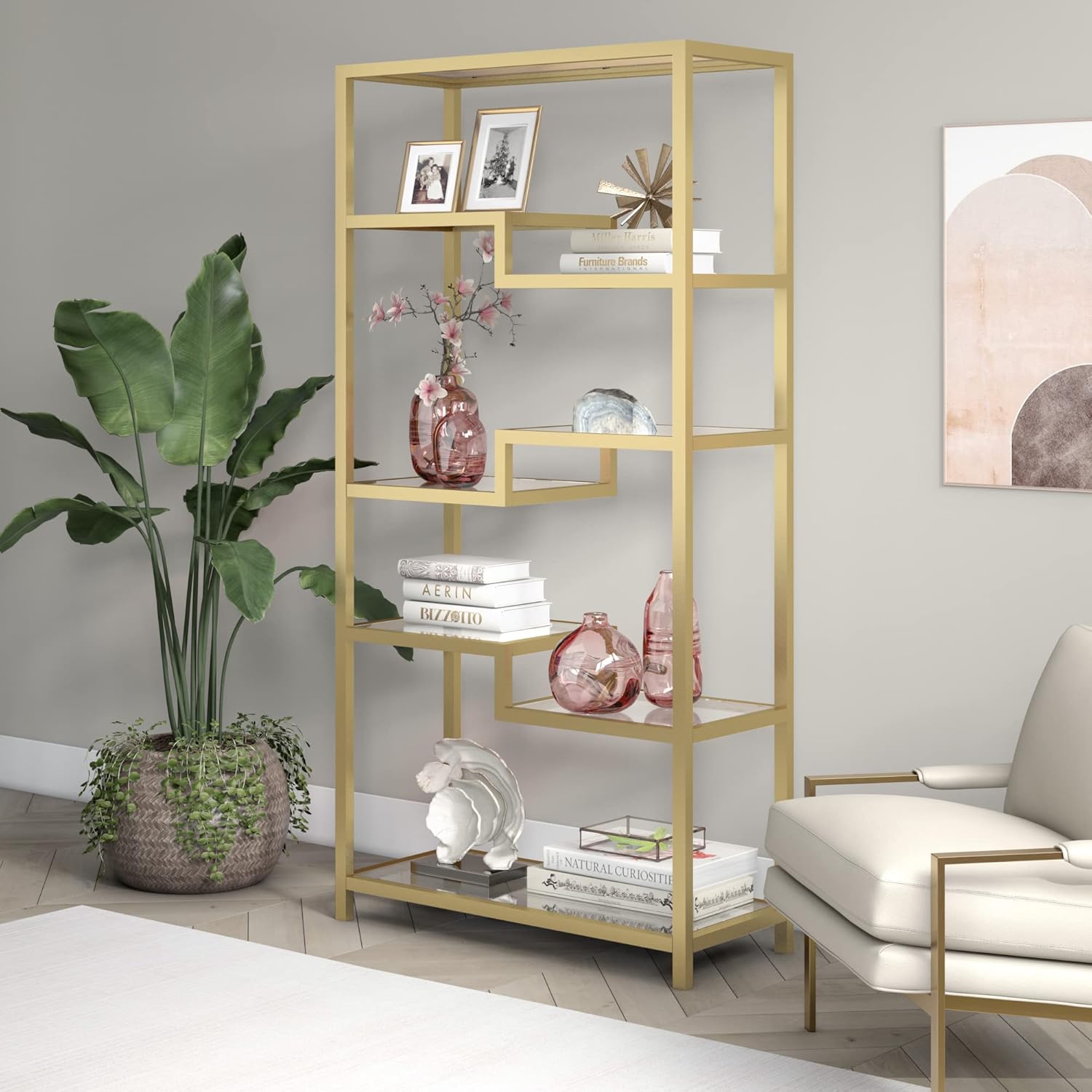 Blackened Bronze Metal Bookcase I8933