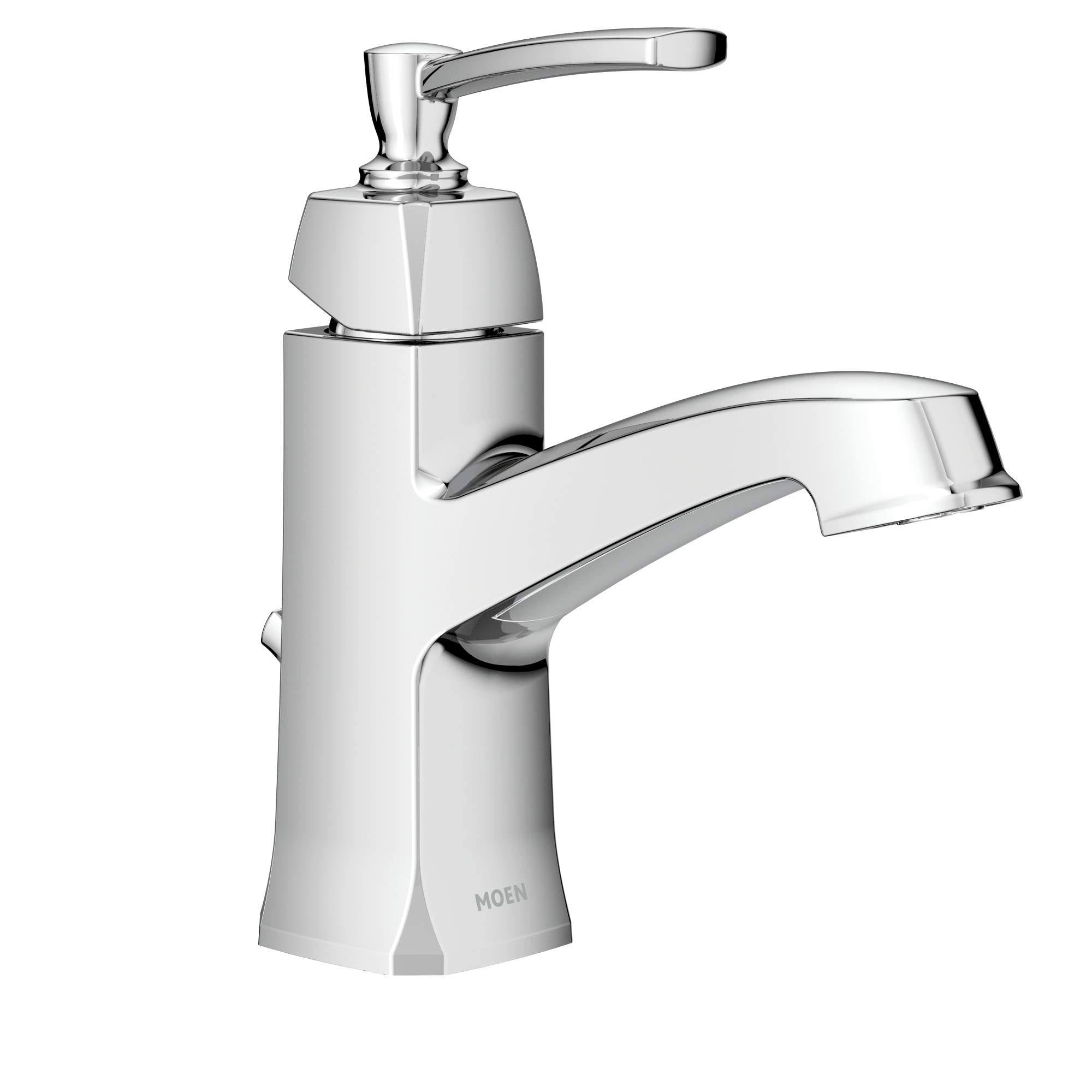 Chrome Single Hole Bathroom Faucet with Drain Assembly Y332491