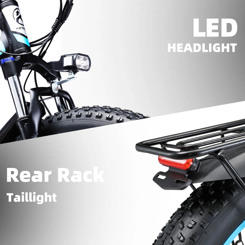 750W Electric Mountain Bike 26" Fat Tire Removable Battery Y263973
