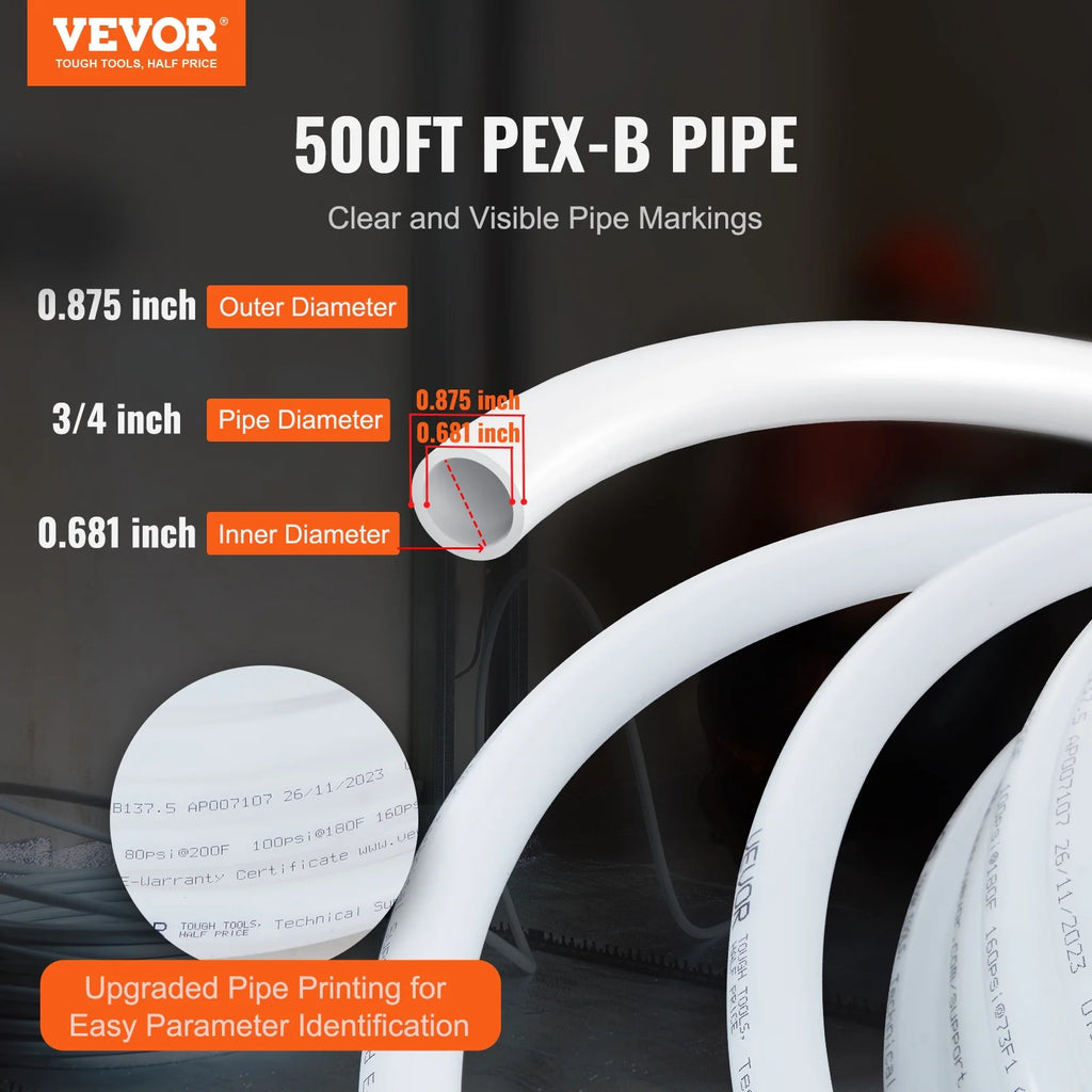 White PEX-B Tubing with Pipe Cutter V5983
