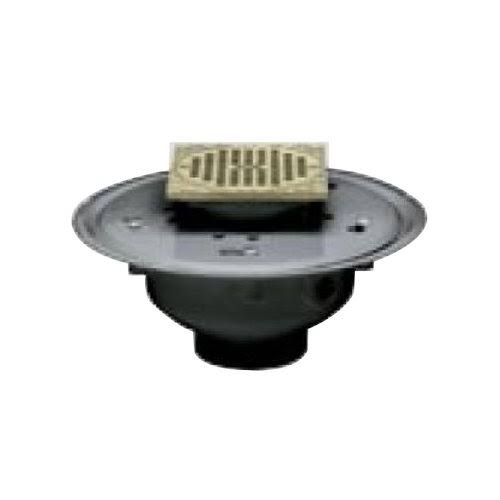 2x22 PVC Adjustable Commercial Drain with 6x22 Nickel Grate D6290