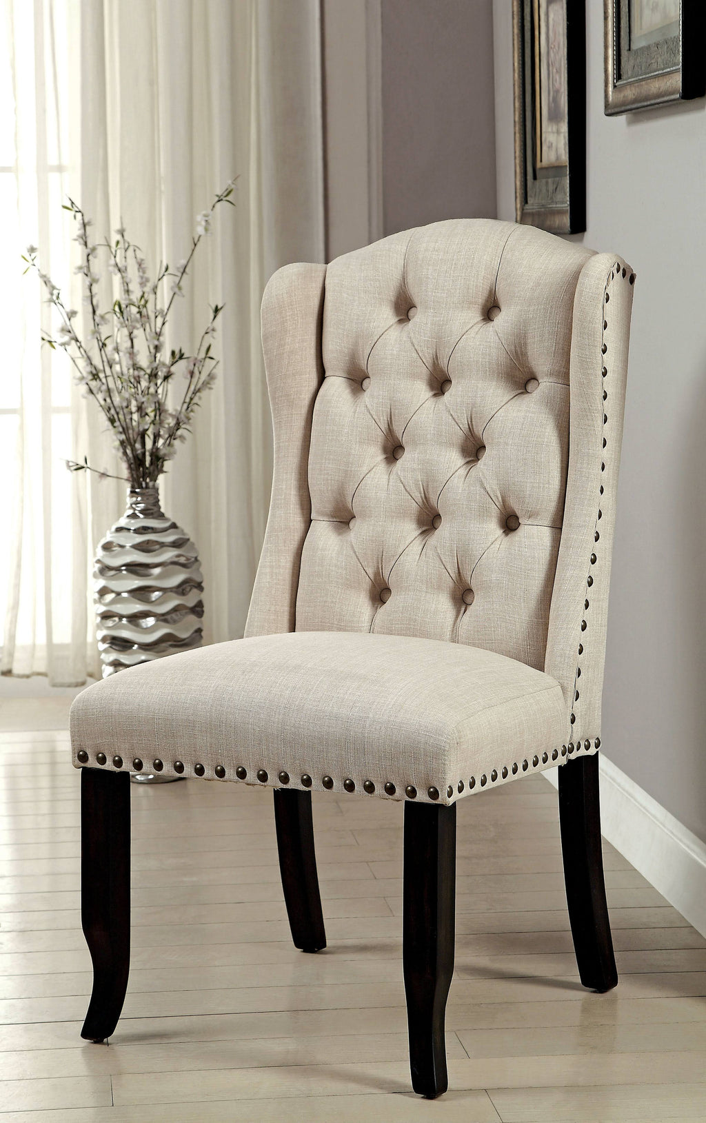 Antique Black Side Chair Set of 2 B85036
