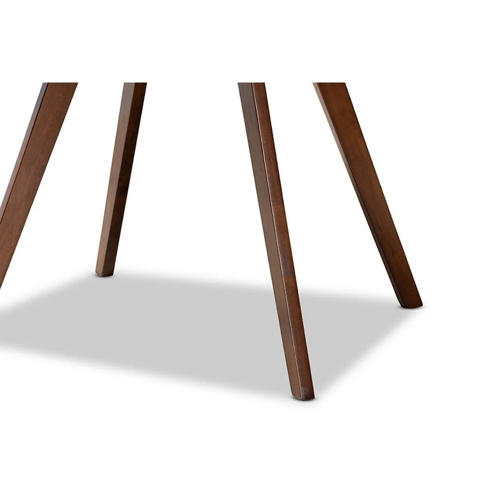 Walnut Brown Round Wood Dining Table Q1537