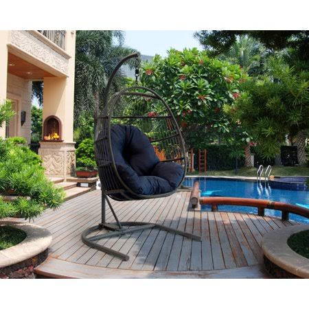 Blue Egg Chair with Stand J740720