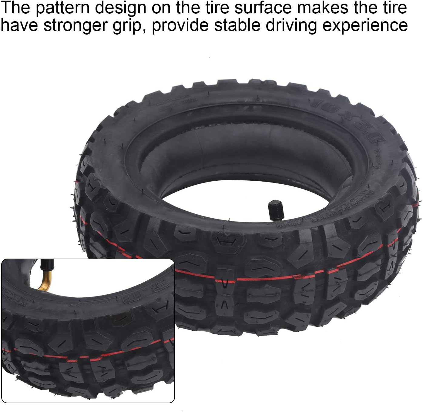 10x3.0 Electric Scooter Solid Tire Pack of 2 B48462