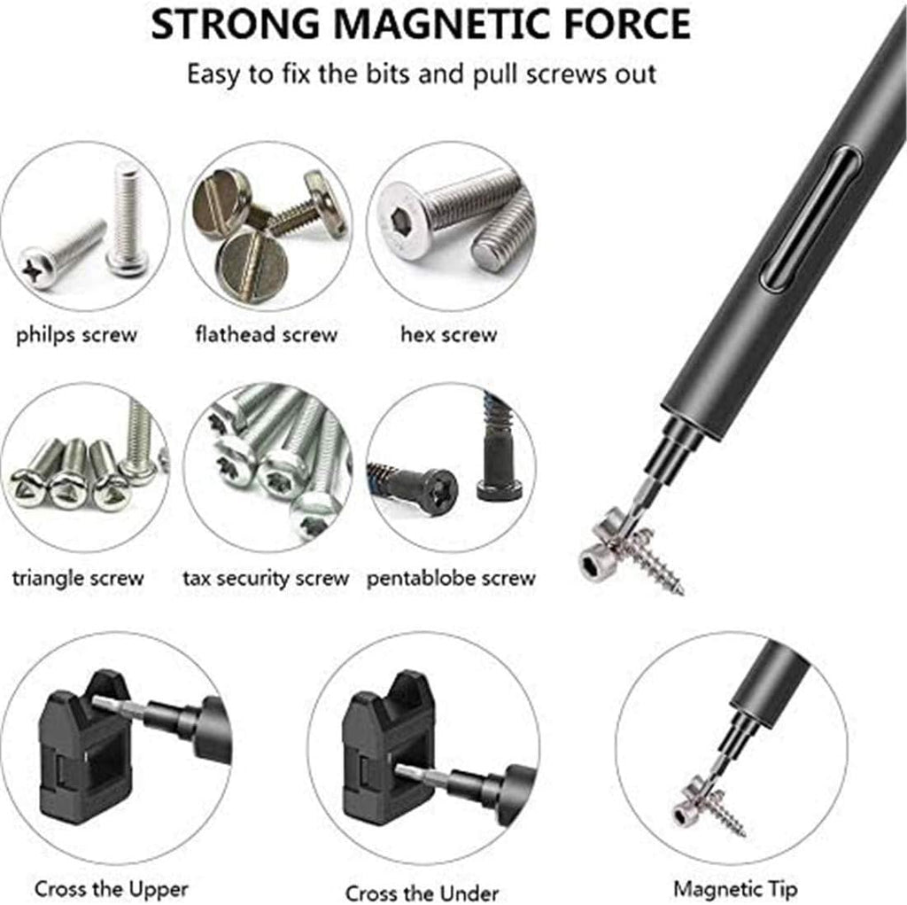 Mini Electric Precision Screwdriver Kit with 55 Driver Bits Y771