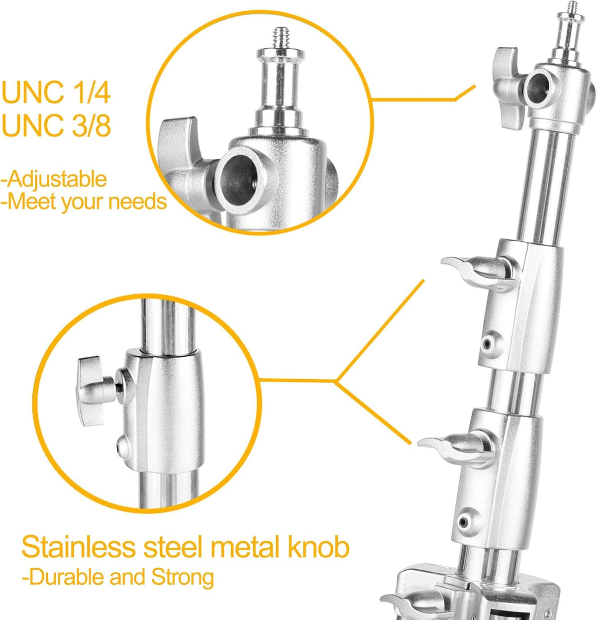 Heavy Duty Stainless Steel Light Stand Pack of 2 V779