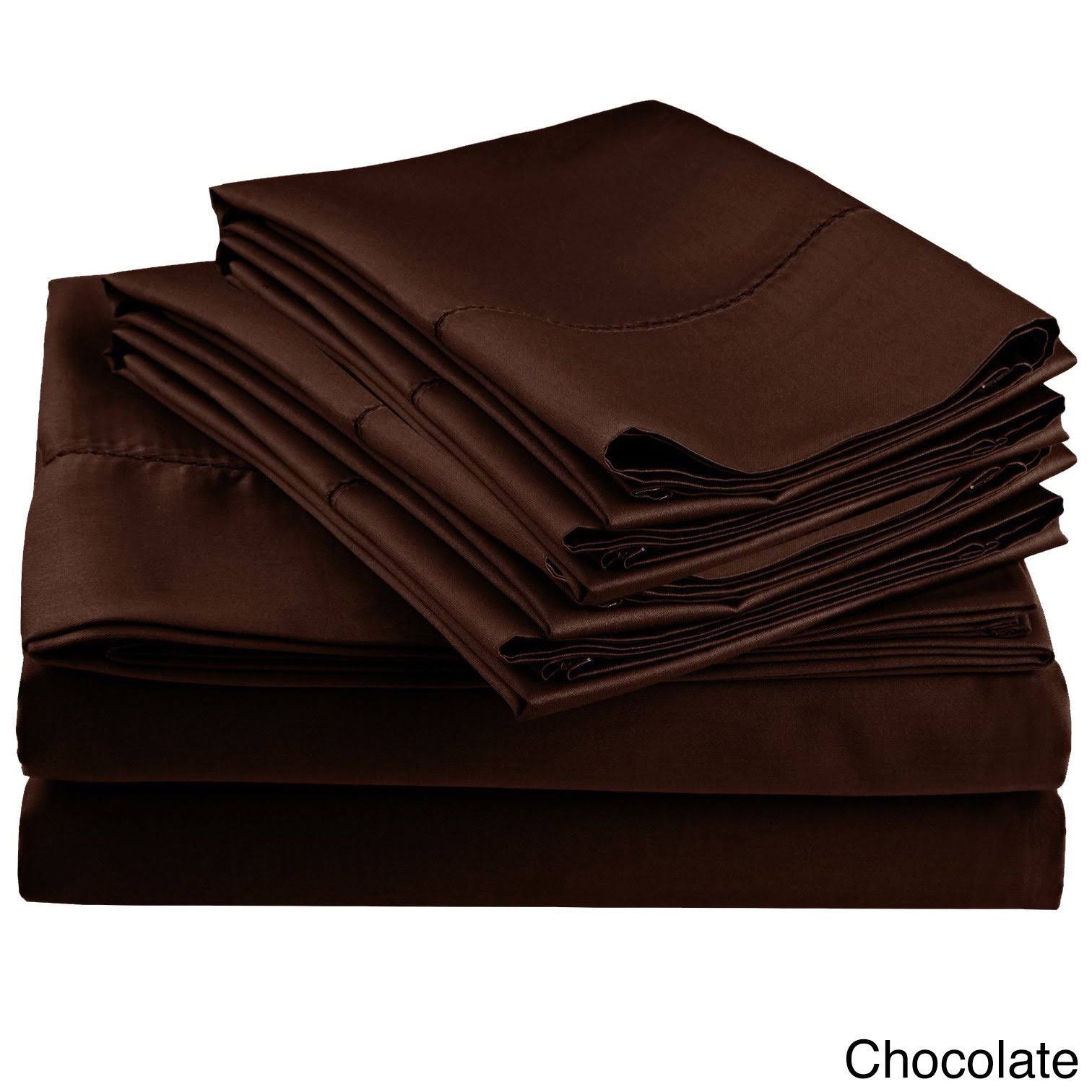 600 Thread Count Sheet Set, California King, Brown S716