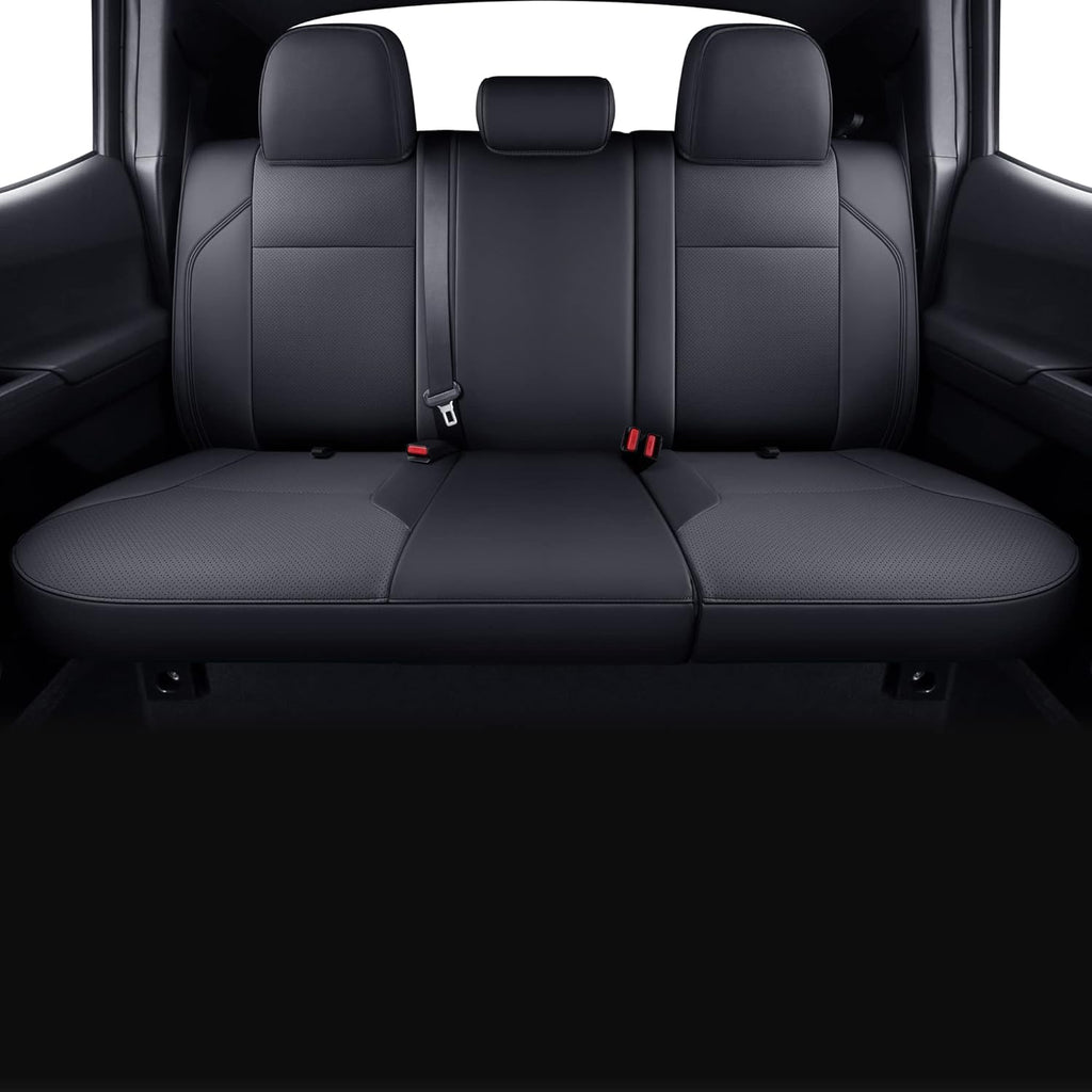 Black 2 pcs Seat Covers for Tacoma Crew Cab and Extended Cab Q93314