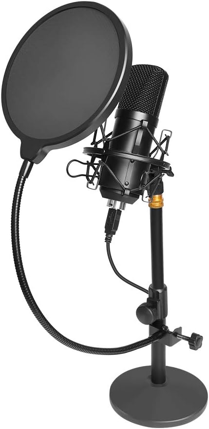 Blue Blackout XLR Condenser Microphone with Pop Filter & 20' XLR Cable C3861