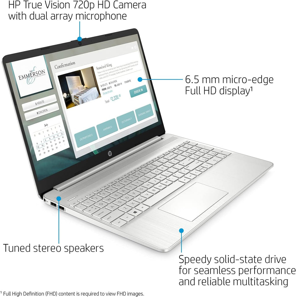 15.6'' FHD Micro-Edge Laptop, AMD Hexa-Core Ryzen 5 5500U, 8GB RAM, 256GB PCIe SSD T636