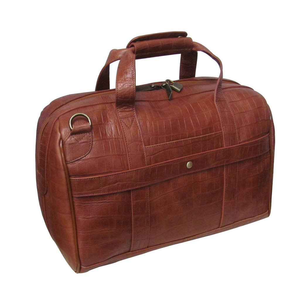 Brown Leather Carry-On Weekend Duffel P55734
