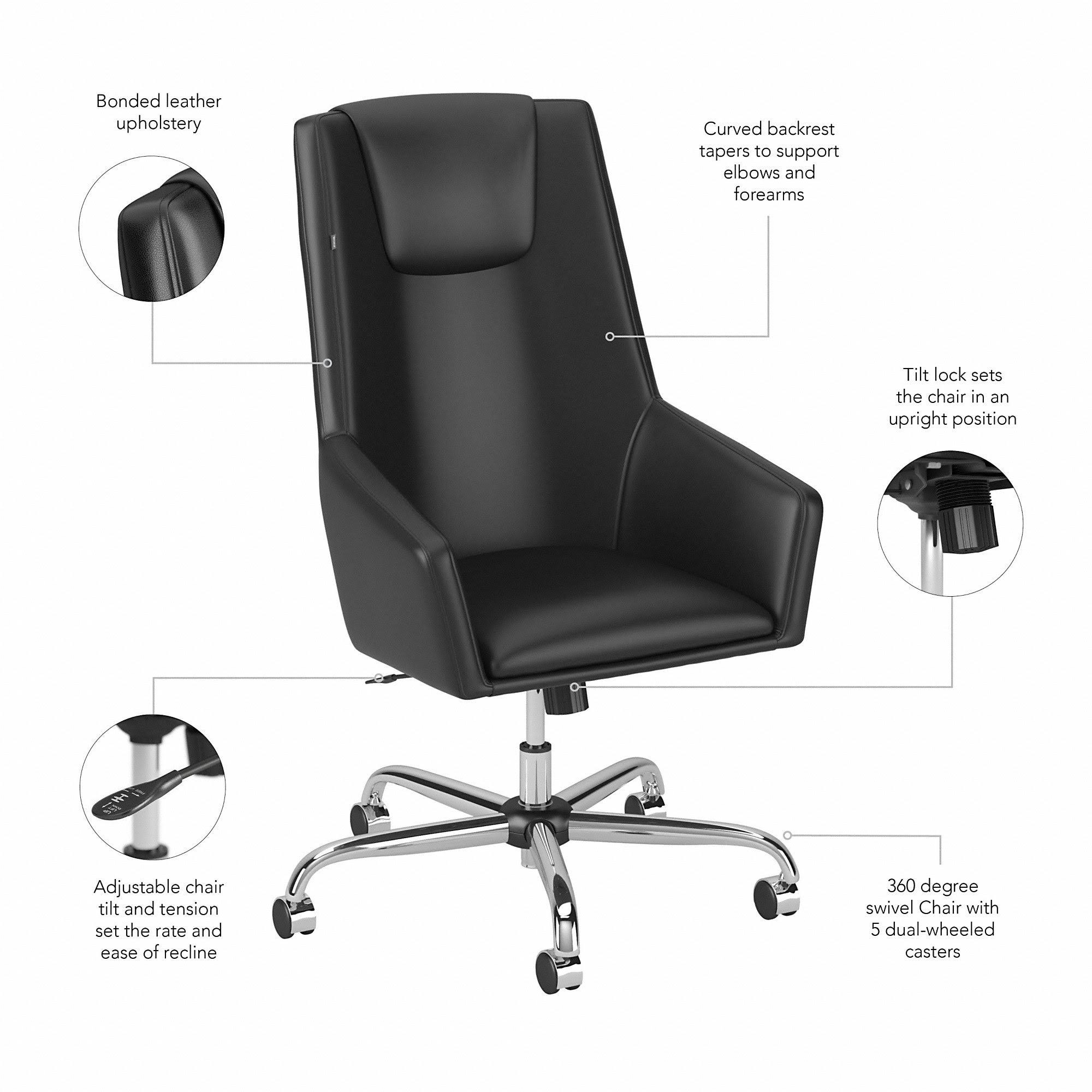 High Back Leather Box Chair I500523