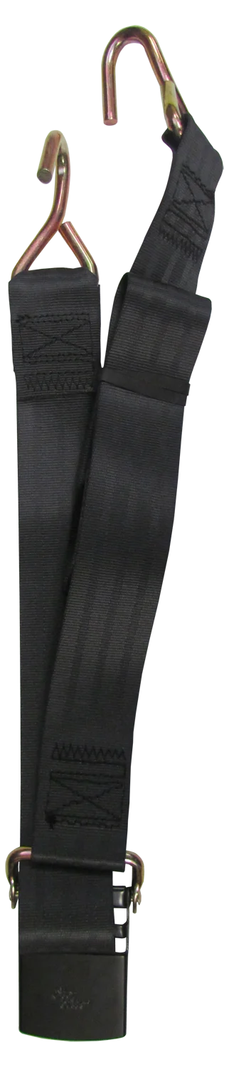 Gunwale Tie Down 2"x10' with Quick Release Buckle and Single J Hooks A3463