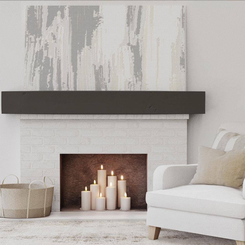Natural Ash Knotty Pine Faux Wood Fireplace Mantel I451