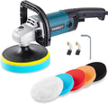 1200W 7-inch Car Polisher with 6 Variable Speed, 5 Foam Pads P8576